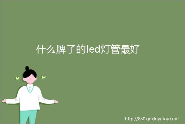 什么牌子的led灯管最好