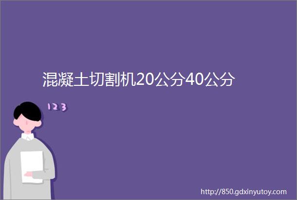 混凝土切割机20公分40公分