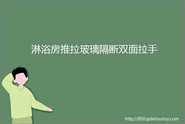 淋浴房推拉玻璃隔断双面拉手